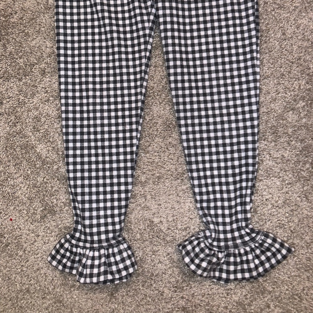 Boohoo Black & White Plaid leggings size 2 - Picture 4 of 7